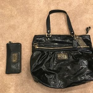 Coach tote with matching wallet